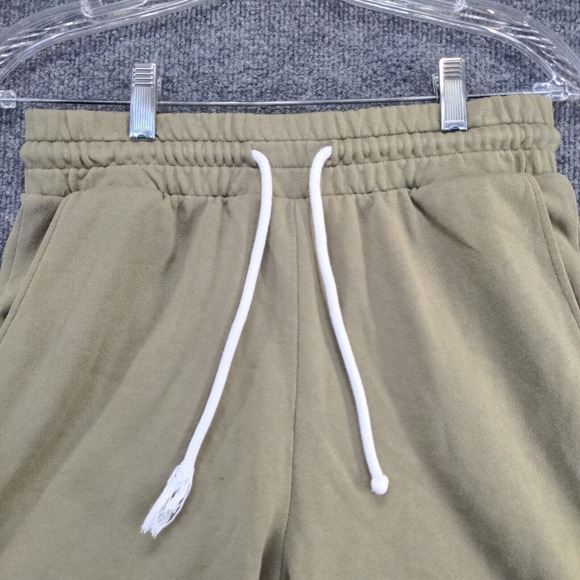 H&M Women's Regular Fit Cut Off Sweat Shorts Green Size Small Cotton Blend - Picture 6 of 11